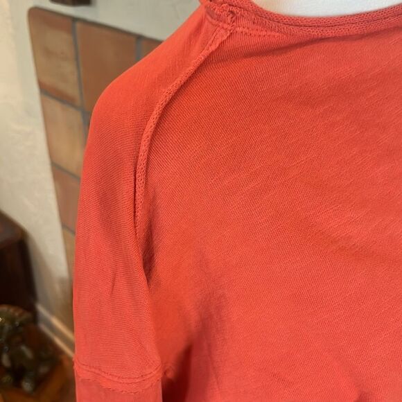 Pilcro by Anthropologie Orange Cinch Waist Sweatshirt Top, size S - Picture 4 of 11